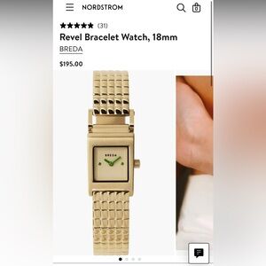 Breda Women’s Gold Revel Watch 18mm